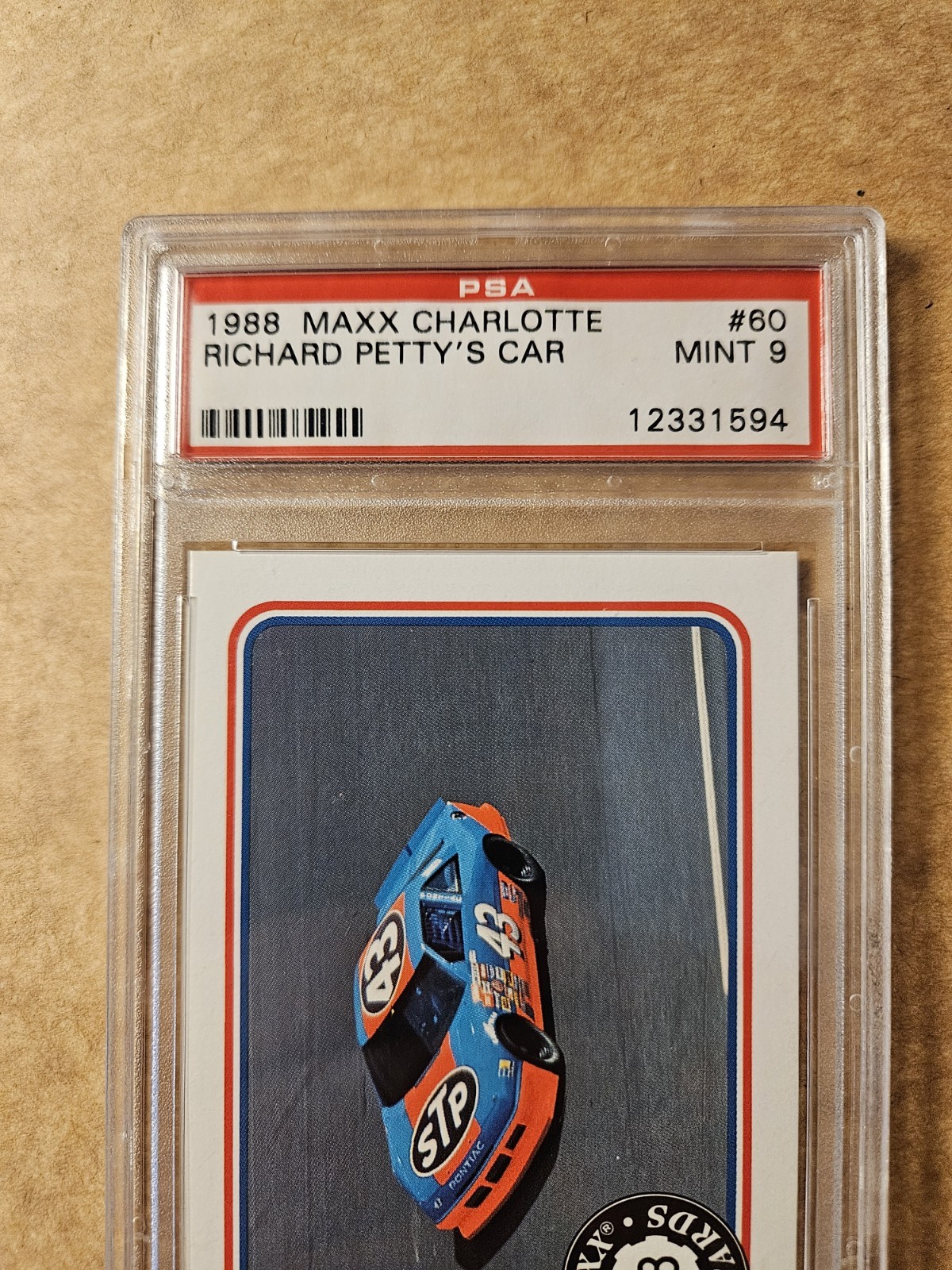 NASCAR HOF'ER RICHARD PETTY'S CAR 1988 MAXX CHARLOTTE #60 GRADED PSA 9 "MINT" view 3