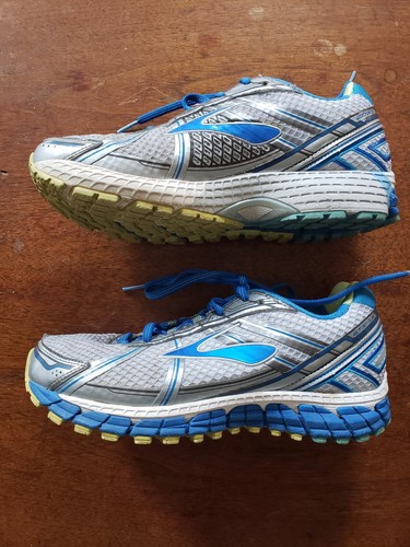 Brooks Adrenaline GTS Ladies Sneakers, Gray/silver, And Blue, Women's 9 Wide, D - Picture 9 of 18