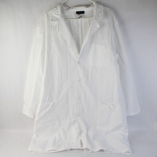 Cherokee White Cotton Blend Lab Coat Style No. 1346 Size XL