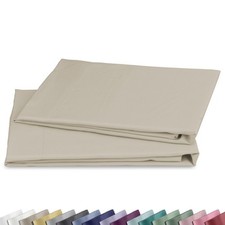 100 Cotton Pillow Cases Standard Size Set of 2, Soft Sateen Weave Pillowcase