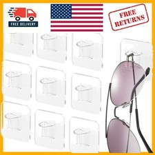 Elegant 10-Pack Acrylic Sunglasses Holder - Wall-Mounted Organizer for Eyewear