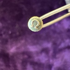 4mm Vintage Gold Tone Omega Crown In Beautiful Condition