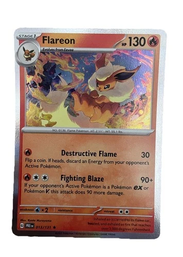 Pokémon TCG Flareon Scarlet & Violet - 151 136/165 Holo Rare NM