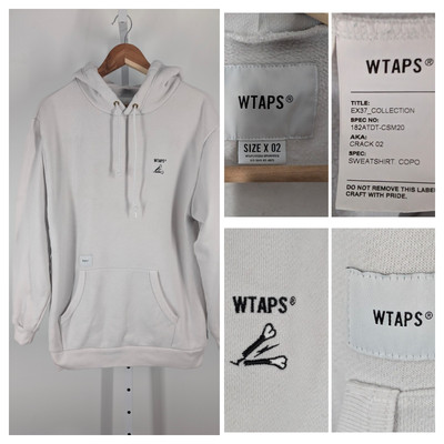 WTAPS Wishbone ''Crack 02'' Hoodie Japan 42'' Overcast Colour Sz 2 Embroidered Logo