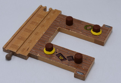 Sodor Bay Tugboat and Dock Rare Vintage Thomas & Friends Wooden Railway Trains