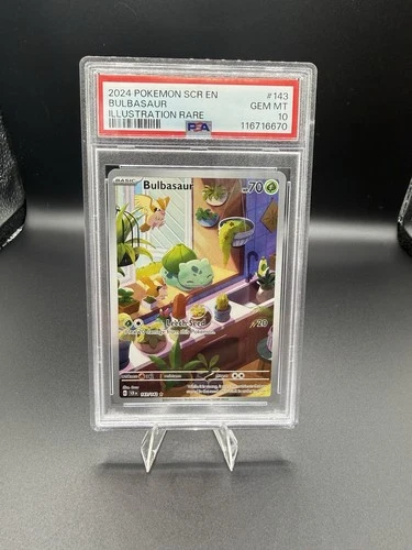 Pokemon Sv07: Stellar Crown Bulbasaur 143/142 Illustration Rare Holo PSA 10