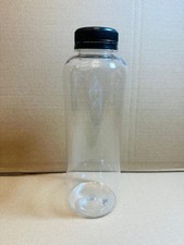 500ml Clear Plastic Bottle with Black Cap, Reusable Container(pack of 20 bottles