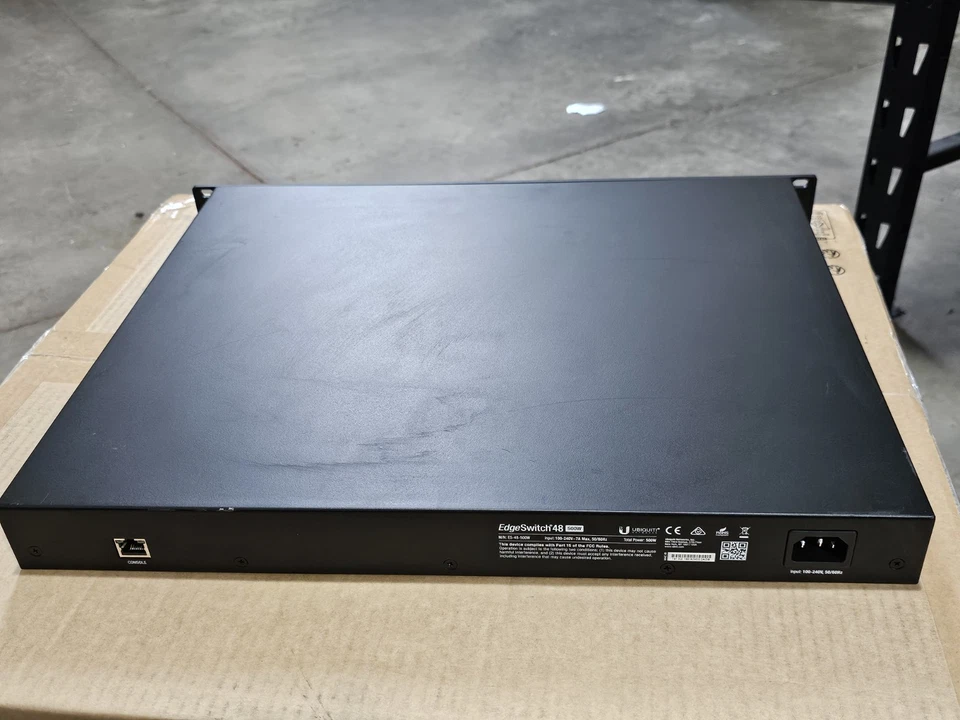 Ubiquiti EdgeSwitch ES-48-500W 48-Port PoE Network Switch w/ Power Cable Reset I - Image 3 of 3