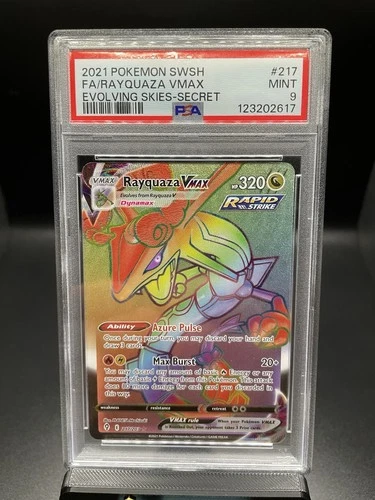 Rayquaza 217 /203 PSA 9 2021 Pokemon Evolving Skies Alternate Art Secret Rare