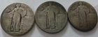 Standing Liberty Quarter No-Date Lots Of 3 2 - D mint 1 - P Type 2
