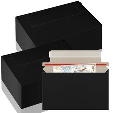 110 Pack Black Trading Card Envelopes, 7x 4.35 Inch Self-Adhesive Card Mailer...