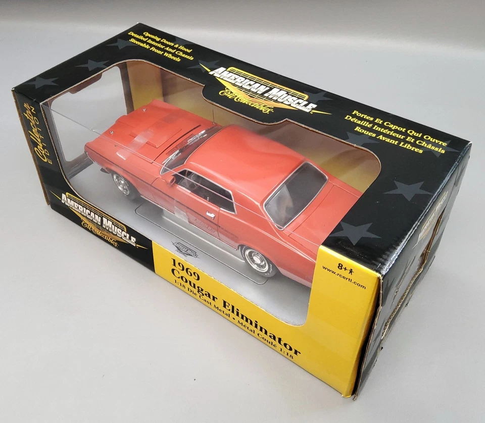 1969 Cougar Eliminator 1:18 Scale Diecast By Ertl American Muscle #33688 - Image 3 of 4