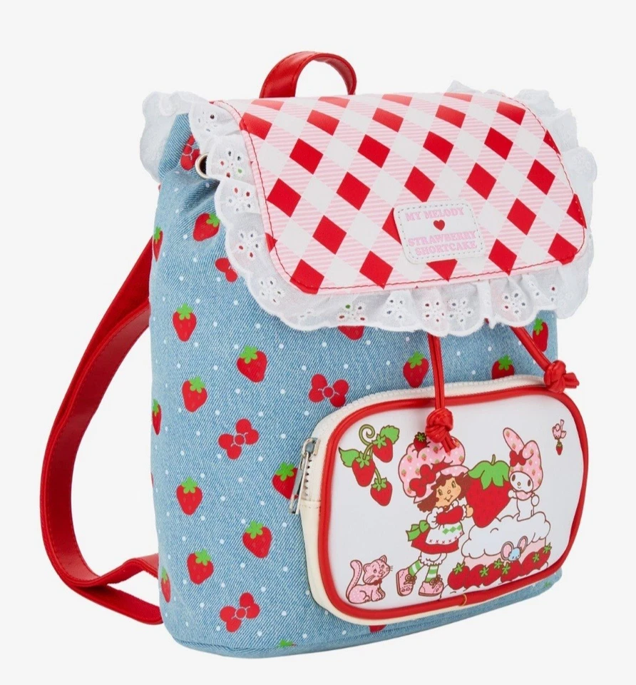 Mochila holgada y CARTERA Strawberry Shortcake X Sanrio My Melody Gingham Denim Foto 4 de 4