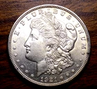 MORGAN SILVER DOLLAR 1921 D BU+++ PL RARE FIND