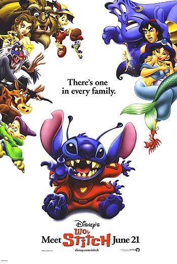 2002 LILO & STITCH ORIGINAL MOVIE POSTER Double Sided INTL 27x40