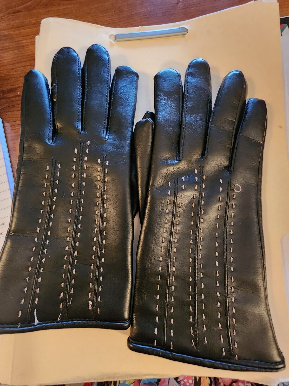 Ladies Small Lined Leather Driving Gloves - image 1