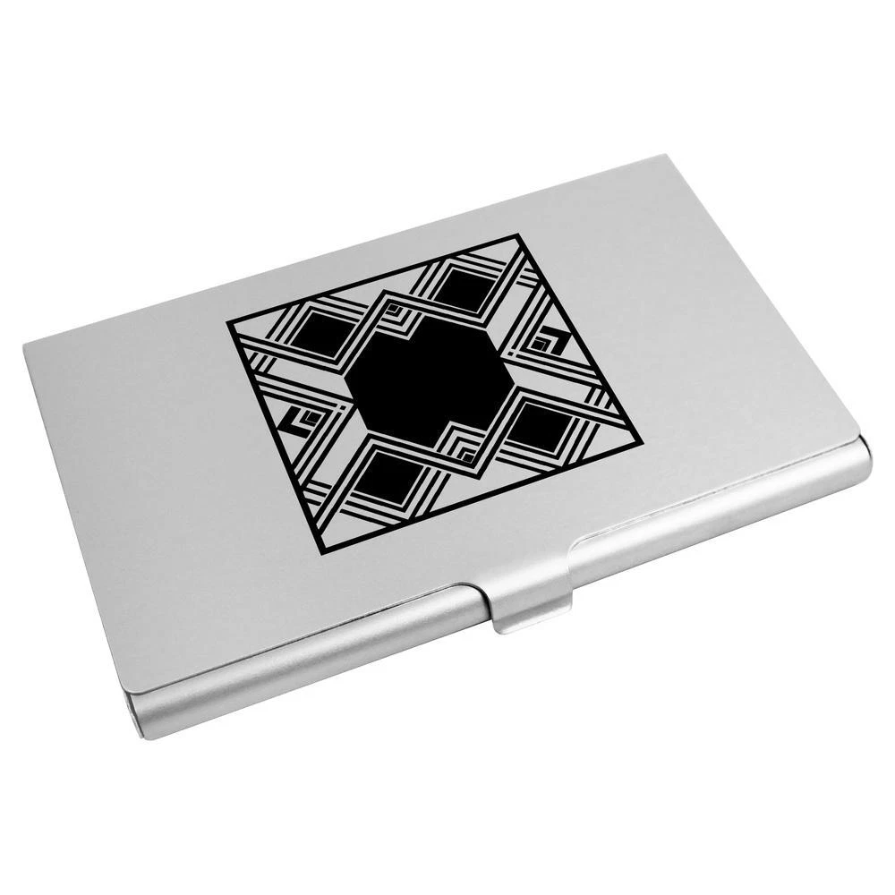 Patterned Art Deco Square Business Card Holder CH00032949 eBay