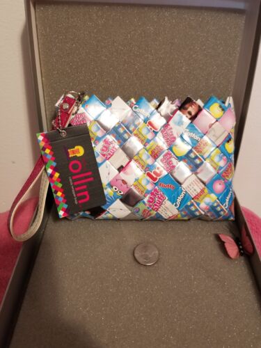 Nahui Ollin handgefertigte Baumwolle Süßigkeiten Verpackung flauschiges Zeug Handtasche Geldbörse Neu mit Etikett - Bild 1 von 16