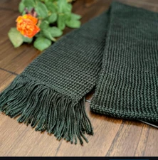 Long length black scarf
