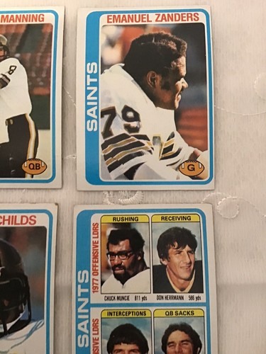 1978 Topps Saints football cards, UNGRADED, made in US, 8 card lot - 第 5/11 張圖片