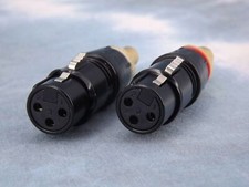 Maze Audio Female XLR Plug To RCA Jack Adapters, Pair, L  R, ,Gold Contacts