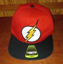 Orginial DC Comics The Flash Barry Allen Hat Cap Youth Sz OSFM Snapback Adj. Red