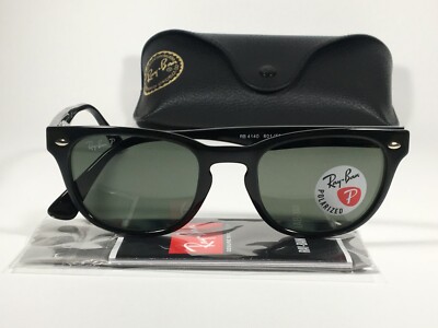 Ray-Ban RB4140 601/58 Polarized Keyhole Sunglasses Black