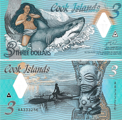 Cook Islands 3 Dollars, 2021, P-11a, Commemorative,  Uncirculated, Polymer - Afbeelding 1 van 1