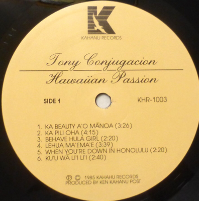 Tony Conjugacion: 