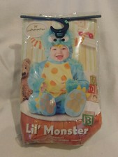 Boy InCharacter Lil Monster Blue Halloween Costume Size M 12-18 Months