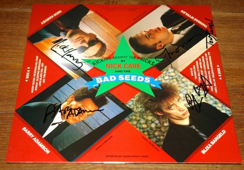 NICK CAVE BAD SEEDS ~ KICKING AGAINST ~ FULLY SIGNED UK MUTE 1ST PRESS LP 1986 - Picture 3 of 12