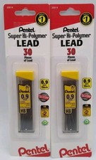 (2 Pack) Pentel Super Hi-Polymer Lead, 0.9mm Thick, 60 Pieces Of Lead