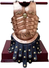 Medieval Copper Greek Muscle Armor Cuirass Jacket With Apron Belt Rustic Vintage