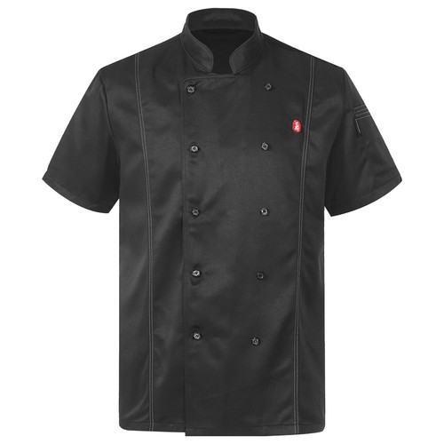 Mens Short Sleeve Chef Coats Jacket Kitchen Restaurant Hotel Cooking Work Shirts - Picture 17 of 81