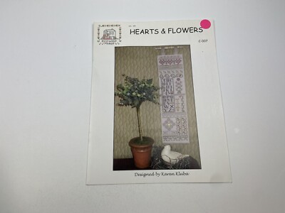 Rosewood Manor Hearts And Flowers Counted Cross Stitch Pattern With Charm
