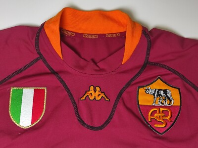 Maillot AS Roma Domicile 2001/2002 – Kappa – XXL Manches Longues – Italie