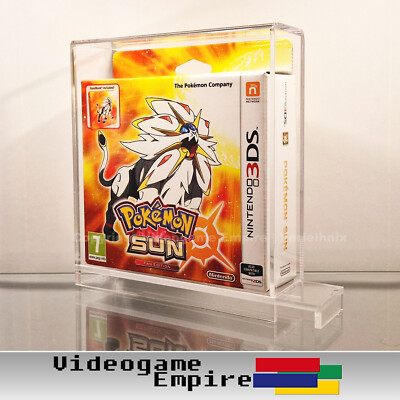 1x ACRYL BOX UV für Pokémon Sonne Mond Alpha Saphir Omega Rubin Nintendo 3DS OVP