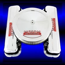 Chrome Tall Valve Covers and Air Cleaner Combo Fits Big Block Chevy 396 Engines