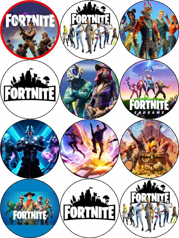 FORTNITE edible cake/cupcake toppers Icing or Wafer Paper eBay