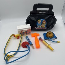 1987 Vintage Fisher Price Medical Kit Doctor Dr Nurse Bag Play Set  Doctor Kit