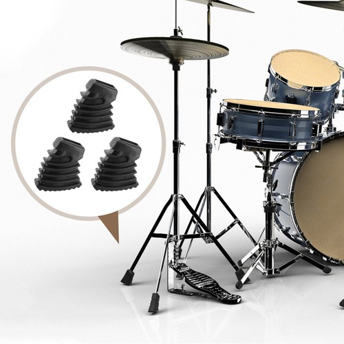 3 PCS Small Foot Pad Size Drum Hardware Accessories Stand Leg Covers - Picture 4 of 12