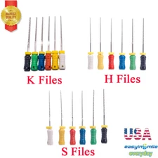 Dental Endo Root Canal K-Files Endodontic K/H/S Files Hand Use 25mm 10packs SST