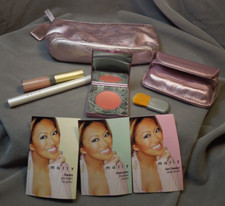 Mally 4 Piece Makeup Kit w Pink Makeup Bag - Blush, Eye Shadow, Lip Gloss