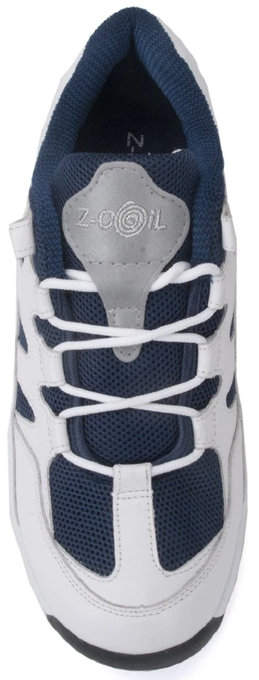 ZAPATO DE TRABAJO Z-COIL FREEDOM MUJER BLANCO Y AZUL MARINO CUERO Y MALLA PARA CAMINAR, CORRER TALLA 8 Foto 3 de 4