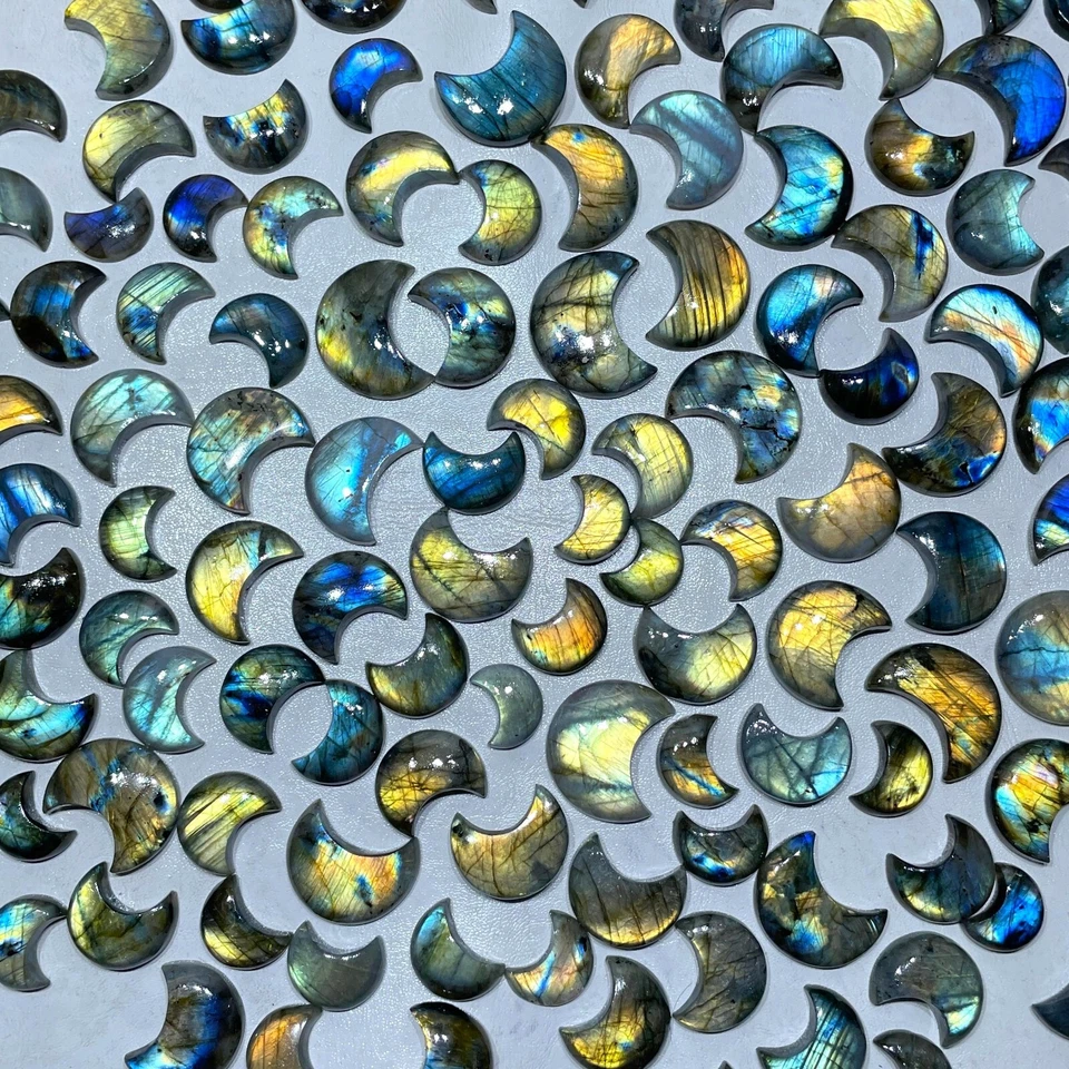 Natural Labradorite Carved Carving Loose Artisan Gemstone For Necklace Making - Image 4 of 4