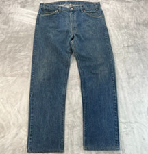 Vintage Levi's Orange Tab Jeans Mens 36 X 30 Blue Hemmed Button 575 Button Back