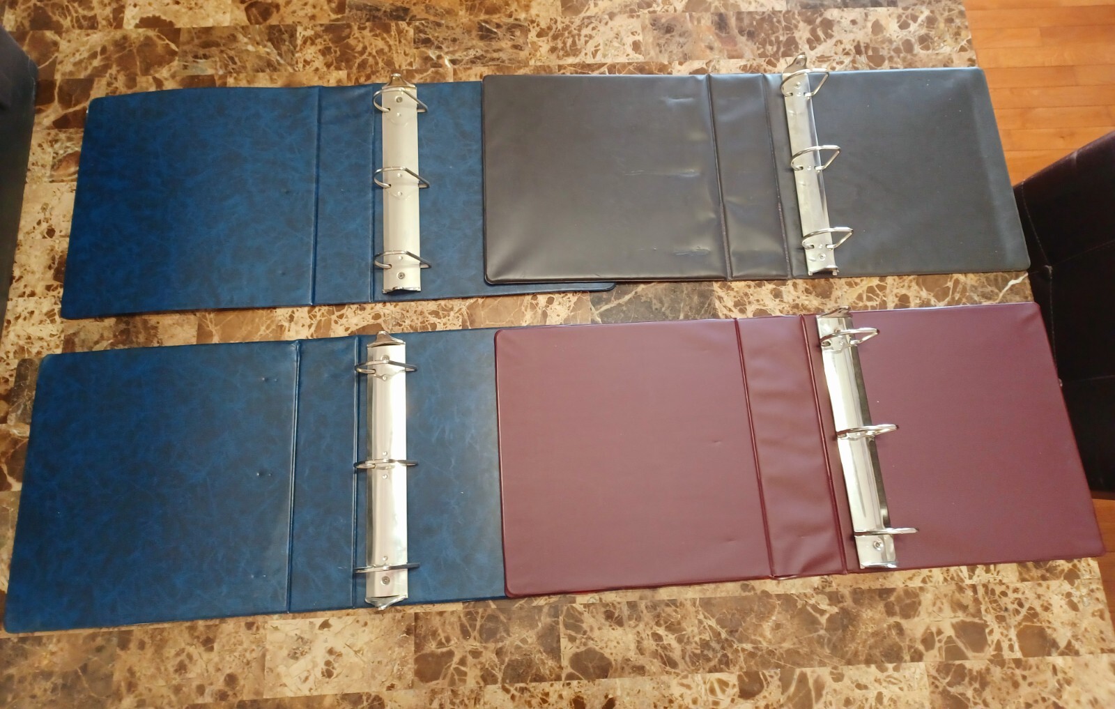 TRADING CARD BINDER ALBUM LOT 4 USED 3 RING BINDERS SPORTS TRADING CARD