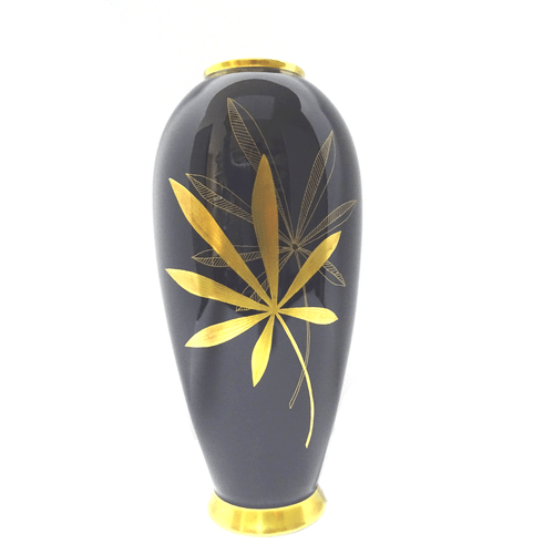 German Cobalt Blue & Gold Mid-Century Porcelain Vase by Lindner Bavaria ca 1950s - Picture 9 of 12