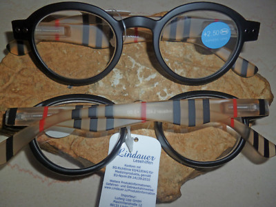 Wenn Lesebrille...dann Lindauer - schwarz gestreift +1,0+1,5+2,0+2,5+3,0+3,5+4,0