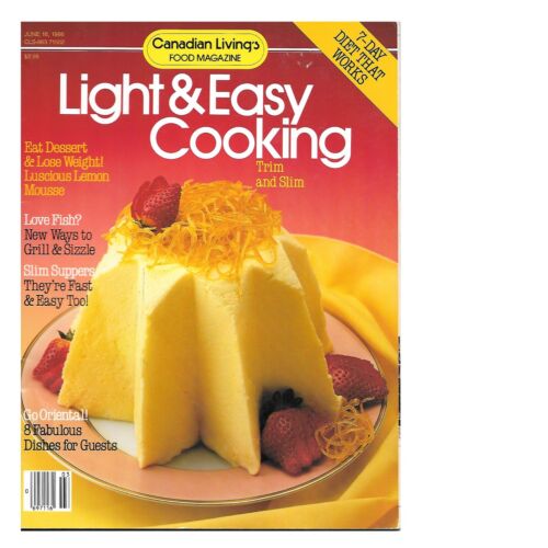Canadian Living's Food Magazine Light & Easy Cooking June 1986  Vintage Magazine - Picture 1 of 2